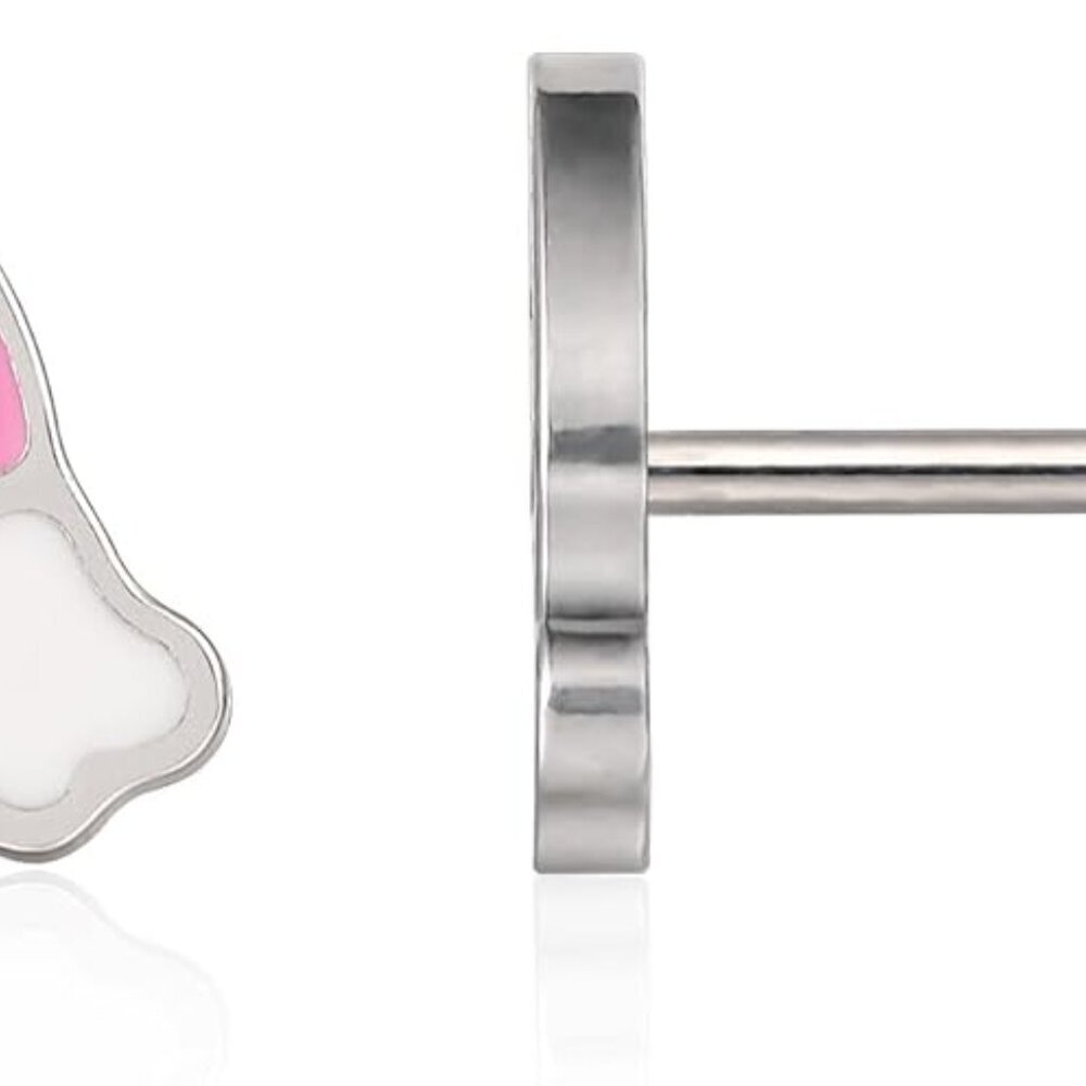 Hypoallergenic G23 Implant Grade Titanium Screw Back Earrings Tragus 20G Helix F